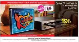 Carrefour Market Double CD Les Enfoirés La Ballade des Enfoirés offre