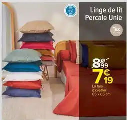 Carrefour Market Linge de lit Percale Unie offre