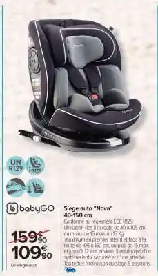 Carrefour Siège auto 'Nova' offre