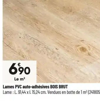 Bricorama Lames PVC auto-adhésives Bois Brut offre