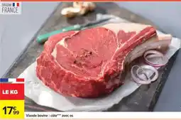Carrefour Viande bovine : côte*** avec os offre