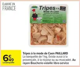 Carrefour Tripes à la mode de Caen PAILLARD offre