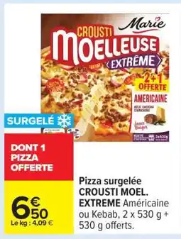 Carrefour Pizza surgelée CROUSTI MOEL. EXTREME offre