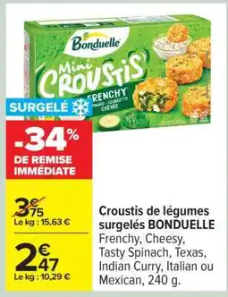 Carrefour Croustis de légumes surgelés BONDUELLE offre