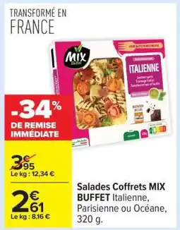 Carrefour Salades Coffrets MIX BUFFET Italienne, Parisienne ou Océane offre