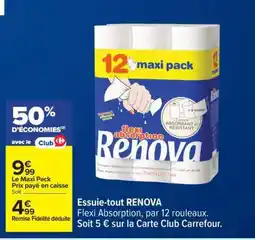 Carrefour ESSUIE-TOUT “RENOVA” offre