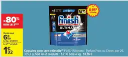 Carrefour Capsules pour lave-vaisselle FINISH Ultimate offre