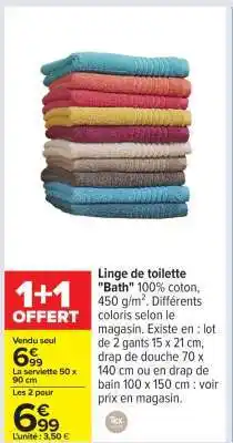 Carrefour Linge de toilette Bath offre