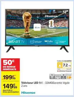 Carrefour Téléviseur LED Réf. : 32A4Q offre