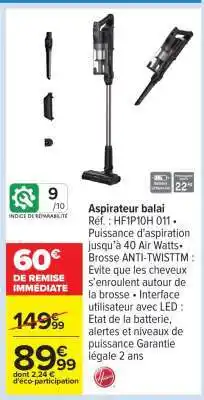 Carrefour Aspirateur Balai offre