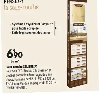Bricorama Sous-couche Selitbloc offre