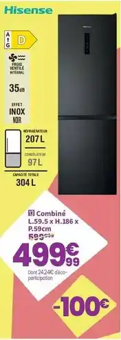 Conforama Hisense - combiné l.s.p. h.165 x offre