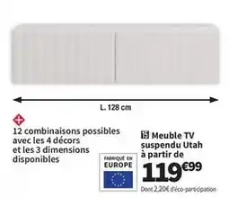 Conforama Meuble tv suspendu utah à partir de europe offre