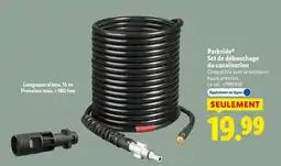 Lidl Parkside - set de débouchage de canalisation offre