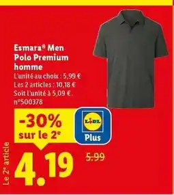 Lidl Lidl - esmara men polo premium offre
