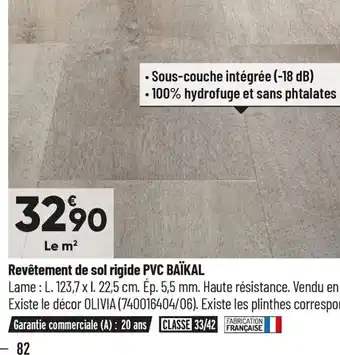Revêtement de sol rigide PVC Baïkal