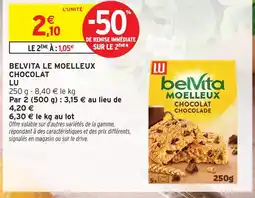Intermarché Contact Lu belvita le moelleux chocolat offre