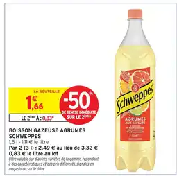 Intermarché Contact Schweppes boisson gazeuse agrumes offre