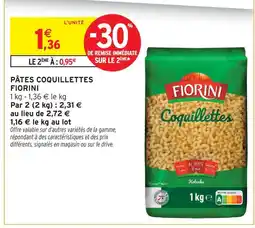Intermarché Contact Fiorini pâtes coquillettes offre