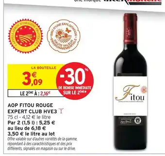 Expert club hve3 aop fitou rouge hve3