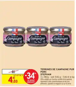 Intermarché Contact Stephan terrine de campagne pur porc offre