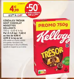 Intermarché Express Kellogg's trésor goût chocolat noisettes offre