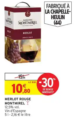 Intermarché Montmirel merlot rouge offre