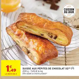 Intermarché Suisse aux pépites de chocolat x2 offre