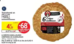 Intermarché Crêperie de guerlédan 6 crêpes moelleuses offre
