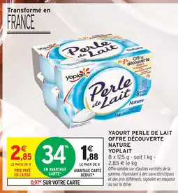 Intermarché Yoplait yaourt perle de lait nature offre découverte offre