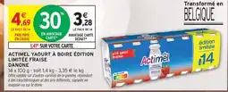 Intermarché Danone actimel yaourt à boire édition limitée fraise offre
