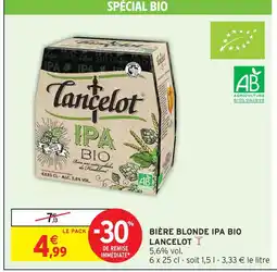 Intermarché Lancelot bière blonde ipa bio offre