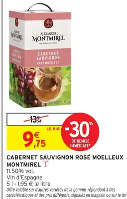 Intermarché Montmirel cabernet sauvignon rosé moelleux offre