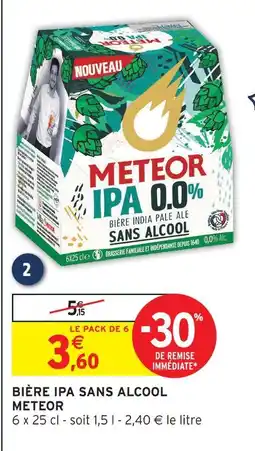 Intermarché Meteor bière ipa sans alcool offre