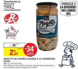Intermarché Olvac mogette de vendée cuisinée à la vendéenne offre