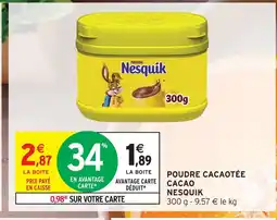 Intermarché Nesquik poudre cacaotée cacao offre