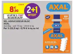 Intermarché Axal sel adoucisseur bloc offre