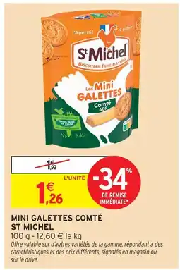 Intermarché St michel mini galettes comté aop offre