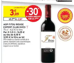 Intermarché Expert club hve3 aop fitou rouge offre