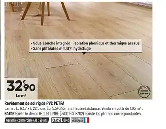 Bricorama Revêtement de sol rigide PVC Petra offre