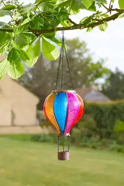 Jardiland Lanterne solaire montgolfière rainbow offre