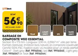 Tout faire matériaux Fiberdeck bardage en composite weo essential offre