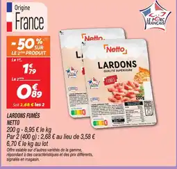 Netto Netto lardons fumés offre