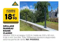 Tout faire matériaux Grillage panneau rigide classic offre