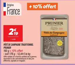 Netto Prunier pâté de campagne traditionnel offre