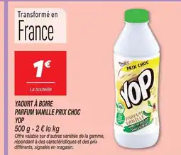 Netto Yoplait yop parfum vanille prix choc offre