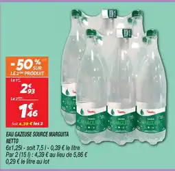 Netto Netto eau gazeuse source marguita offre