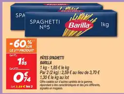 Netto Barilla pâtes spaghetti offre