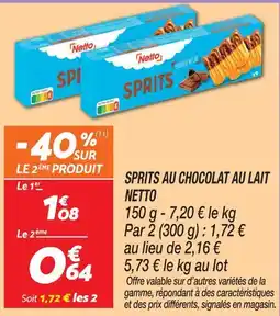 Netto Netto sprits au chocolat au lait offre