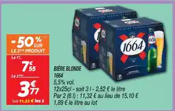 Netto 1664 bière blonde offre